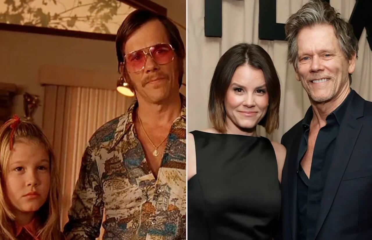 Sosie Bacon with Kevin Bacon and Kyra Sedgwick at SXSW premiere of Family Movie.