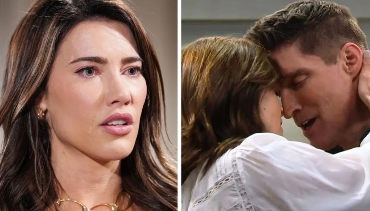 Steffy angrily confronts Taylor and Deacon on Bold and the Beautiful.
