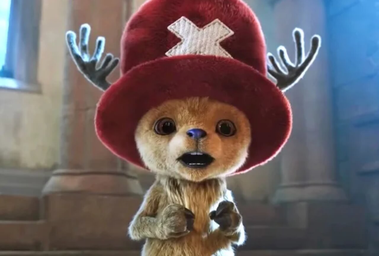 Mikaela Hoover at an event and Tony Tony Chopper in Netflix’s One Piece.