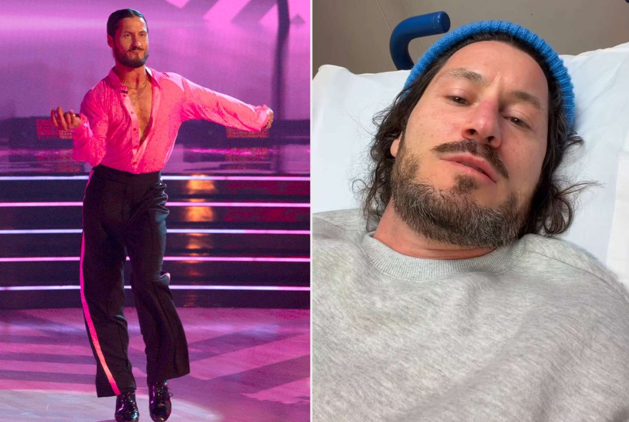 Val Chmerkovskiy performing on stage during the DWTS tour.