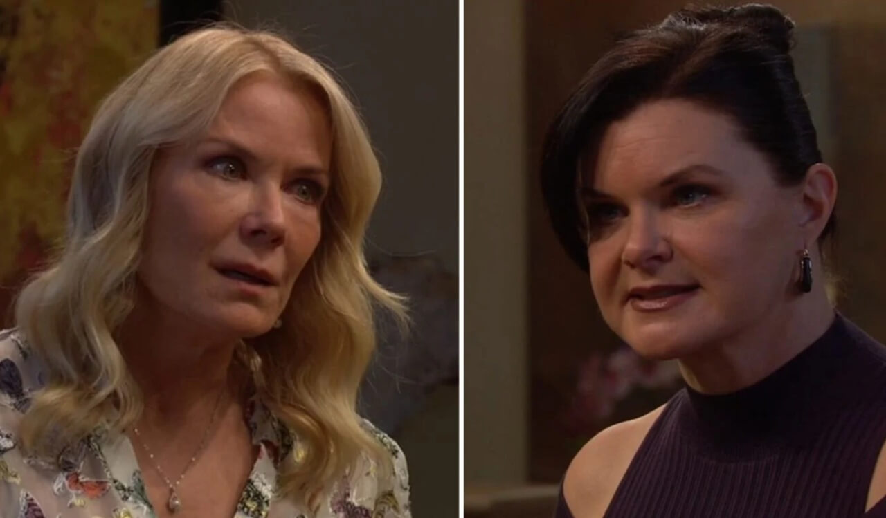 Heather Tom and Katherine Kelly Lang in emotional showdown on The Bold and the Beautiful.